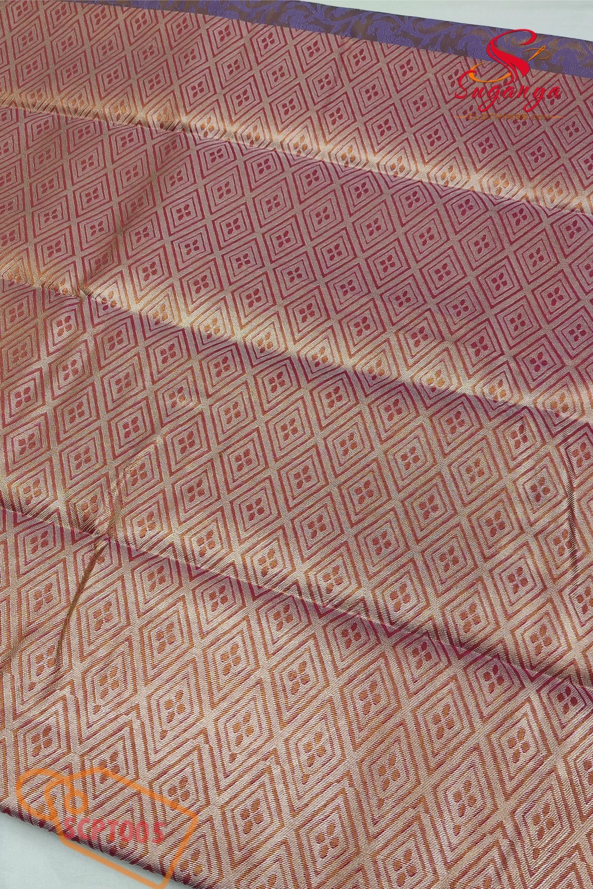 Poompavai – Tissue Bridal Saree Ultra Violet