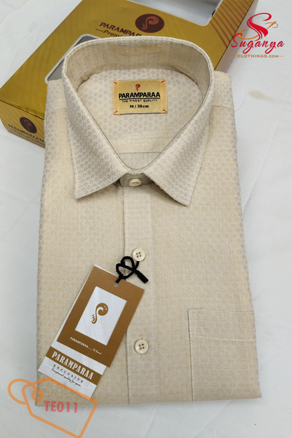 Tissue Emboss Shirt and Dhoti Gold Eye